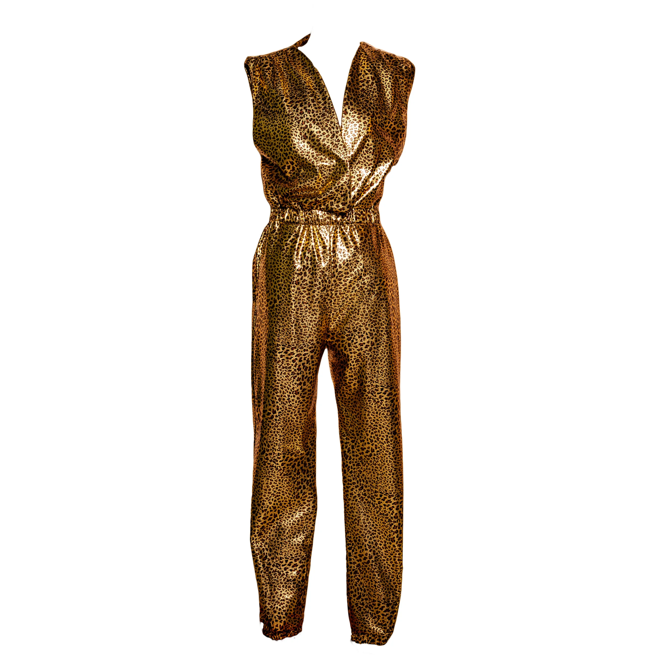 GOLD LEOPARD JUMPSUIT