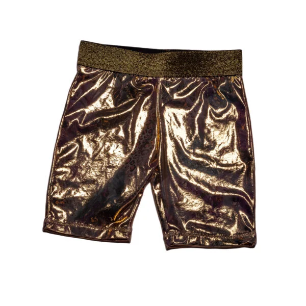 GOLD BIKER SHORTS