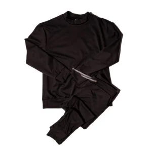 BLACK MENS LOUNGE WEAR SET